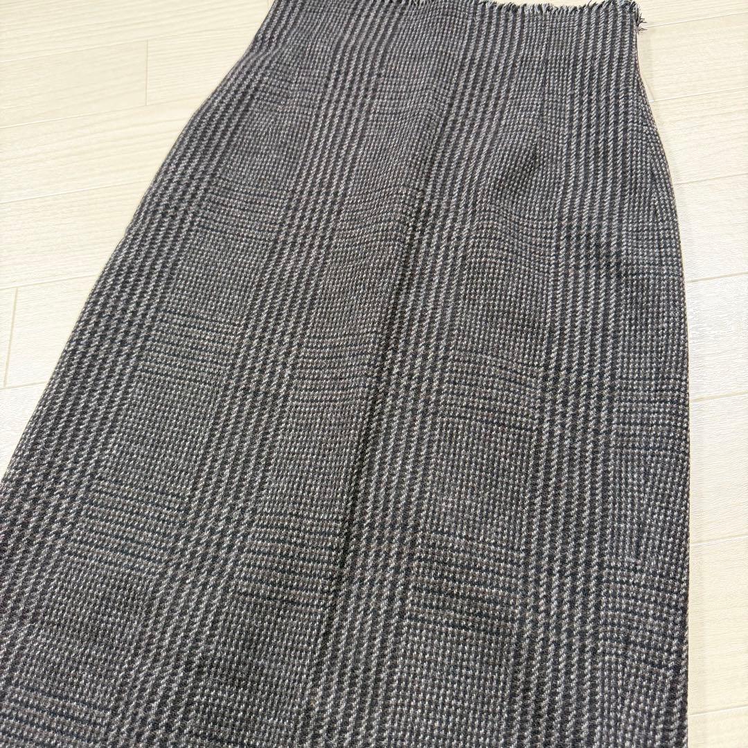 極美品 ウィムガゼット グレンチェック タイトスカート S