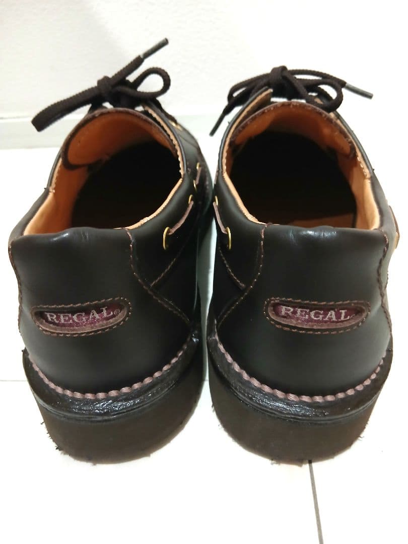 未使用級 Regal Walker 3アイレットモカ 604 ブラウン 25.5