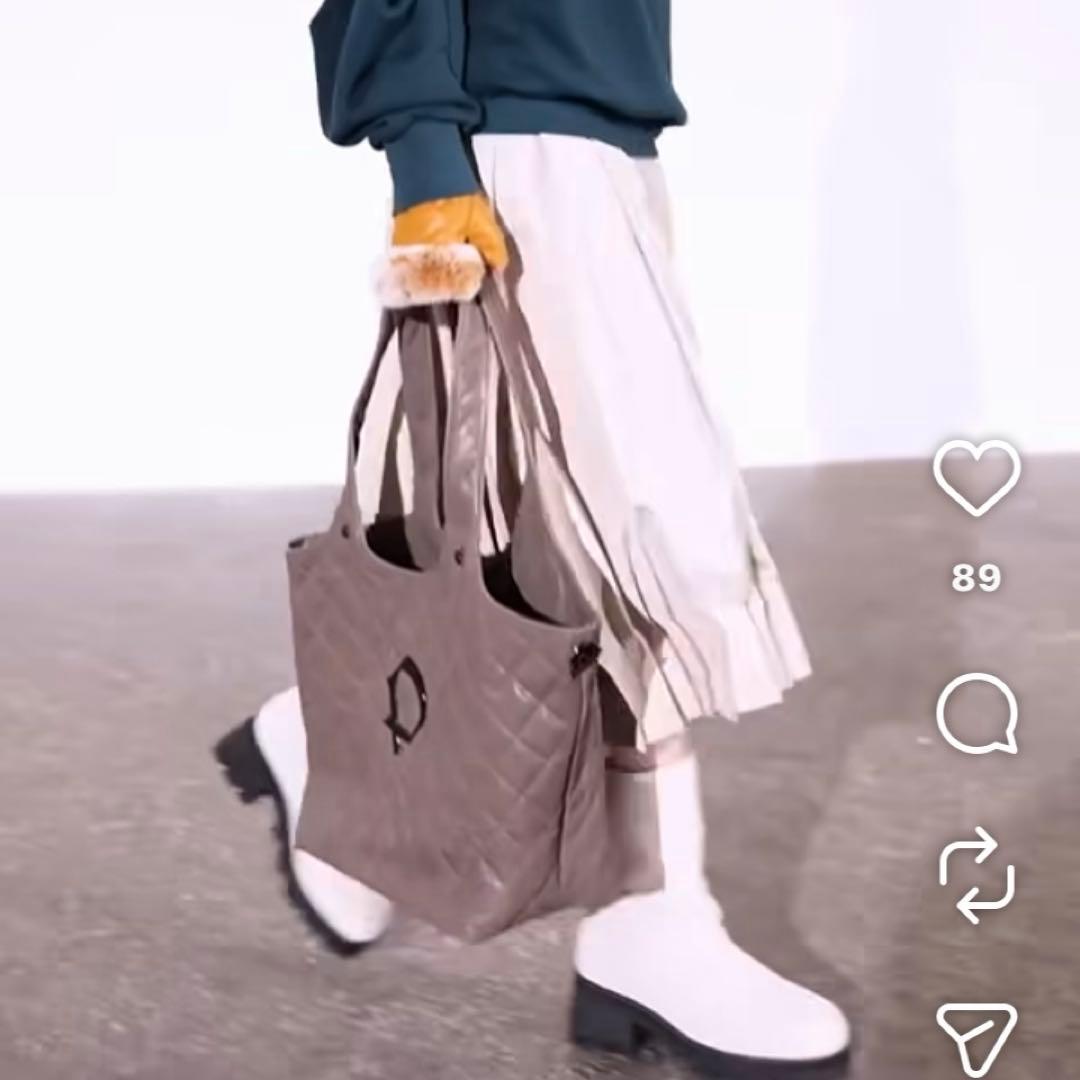 PRIDE　裾プリーツ ロングスカート サイズ38 プライド　ベージュ
