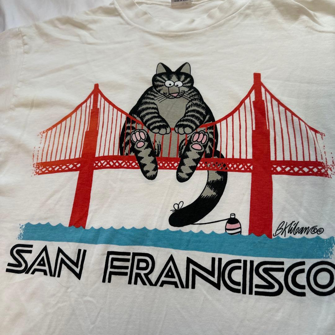希少　Lサイズ　クリバンキャット　Tシャツ　USA　BRIDGE　橋