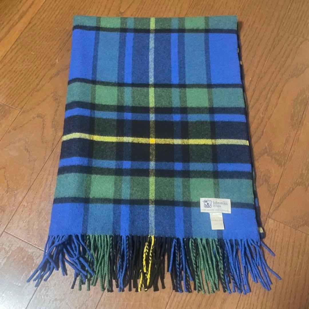 【美品】ジョンストンズ　大判カシミヤストール エストネーション別注　エリバンク