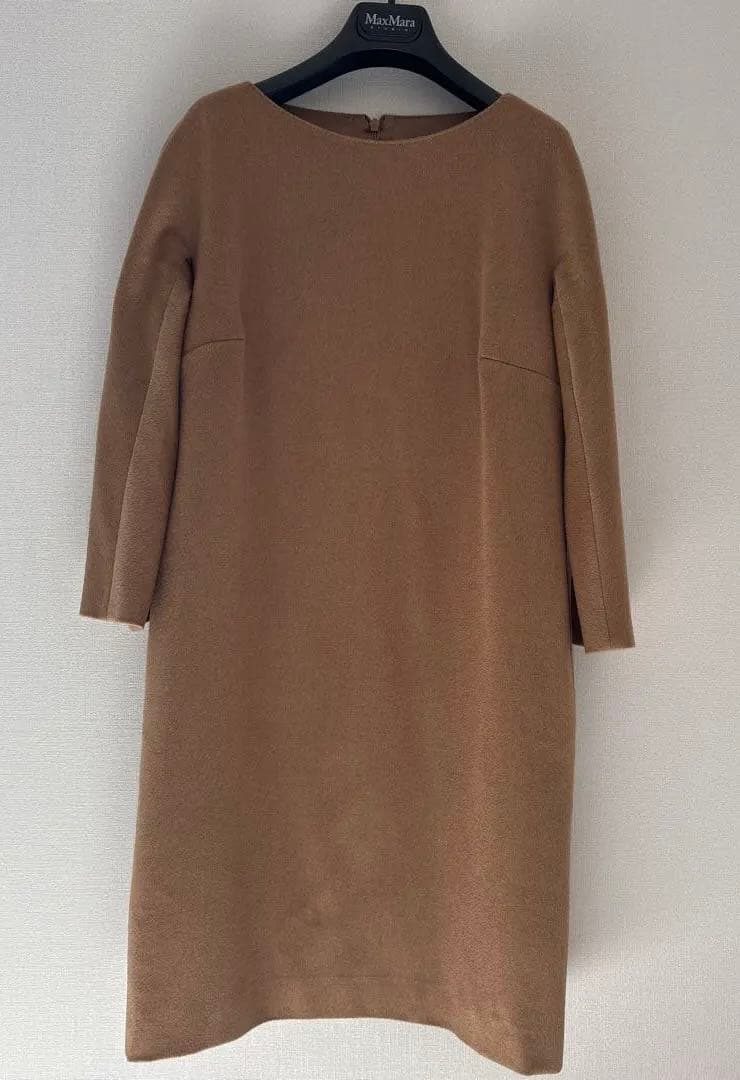 あ*゜様 Max Mara 白タグ キャメル100% ワンピース 38 イタリア