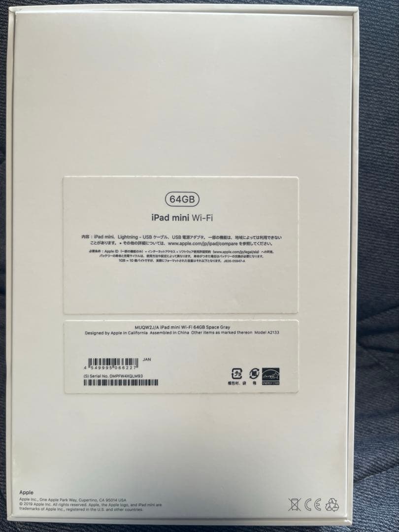 iPad mini (5th) 64GB/WiFi 箱付き A2133