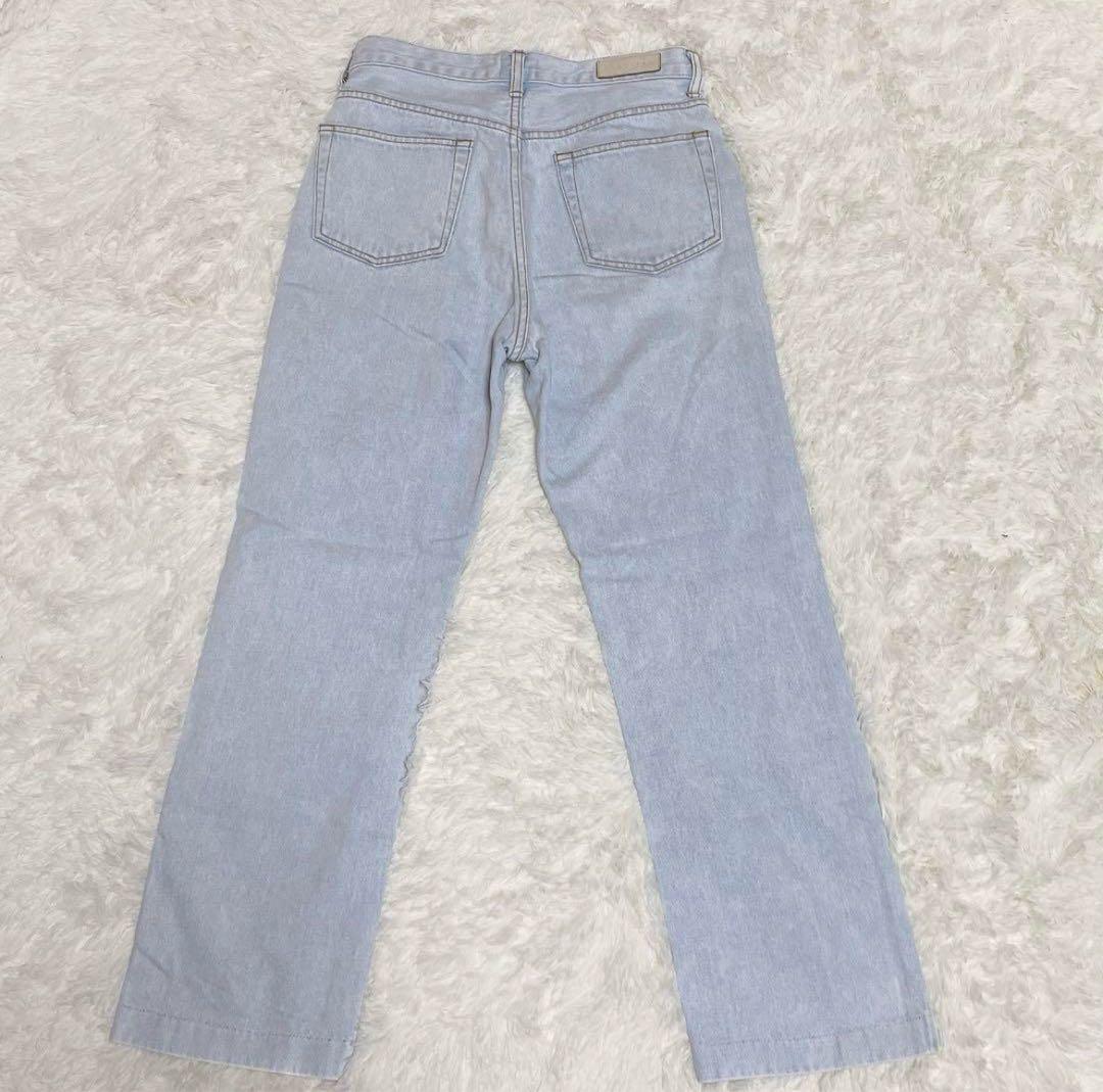 SHISHIKUI ストレートデニムパンツ 25 アイスピンク