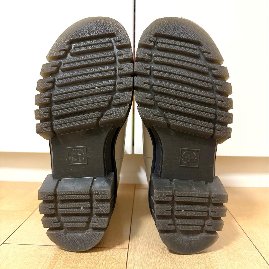 厚底グレーサイドゴアブーツ