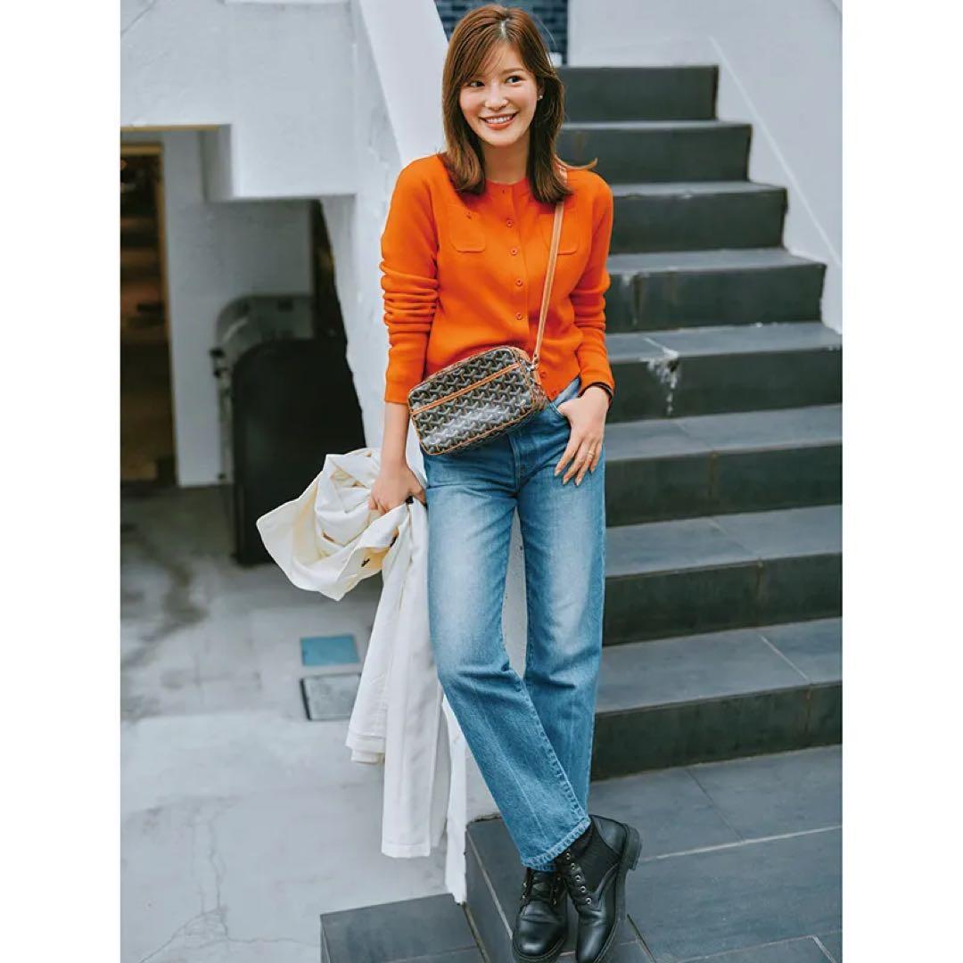 CABan コットンカシミヤクルーネックカーディガン　グリーン　VERY