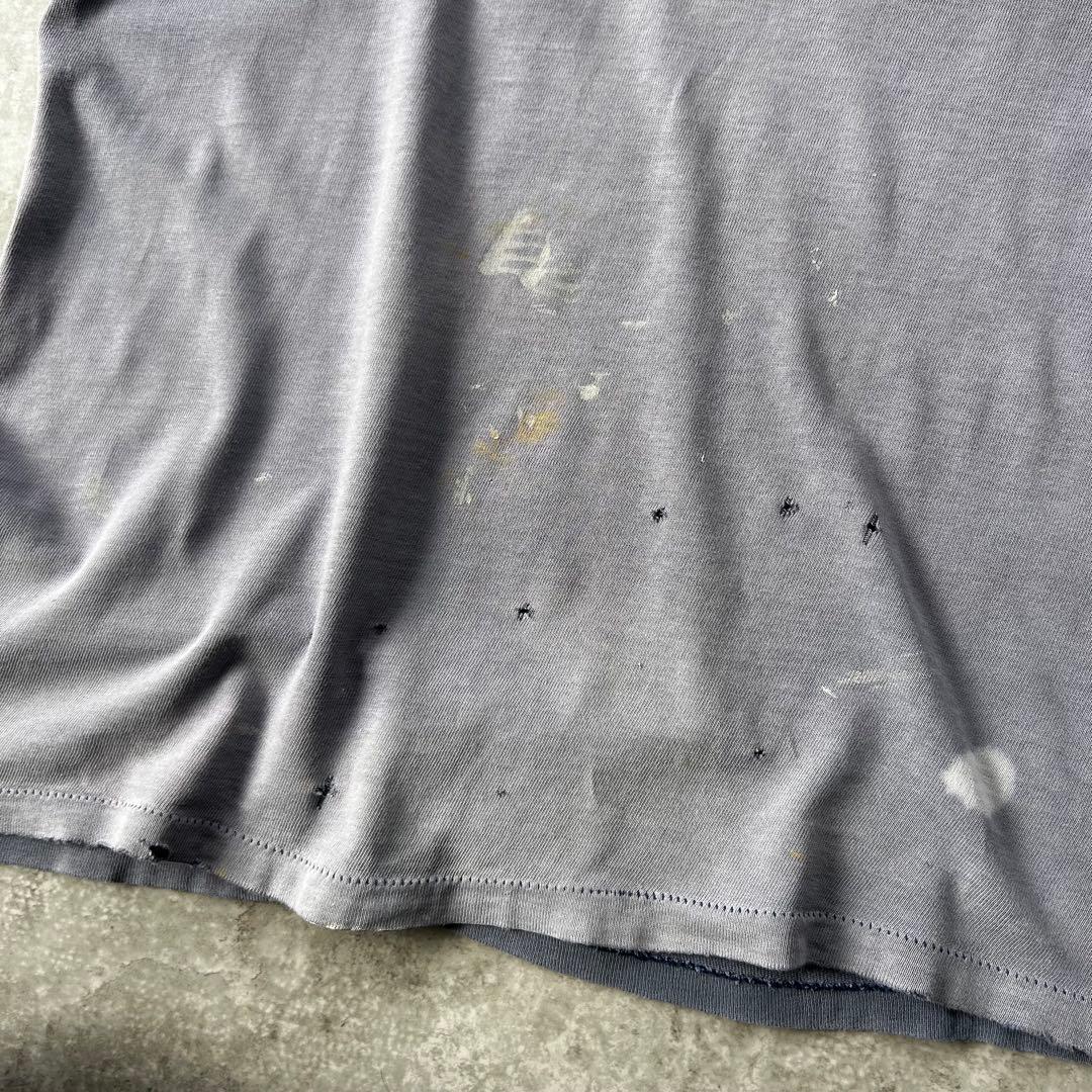 70s- カレッジエイトパシフィック tシャツ USA製 M フェードネイビー