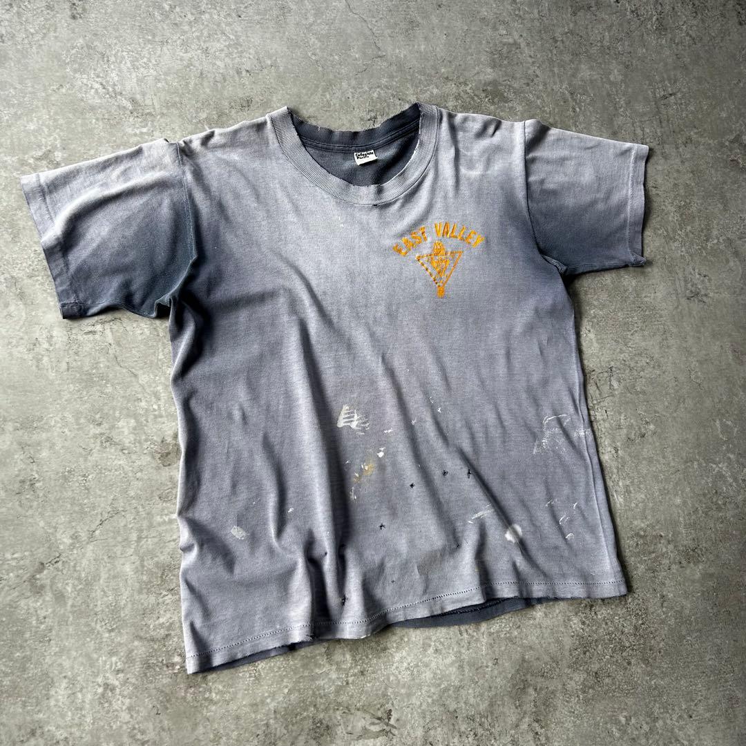 70s- カレッジエイトパシフィック tシャツ USA製 M フェードネイビー
