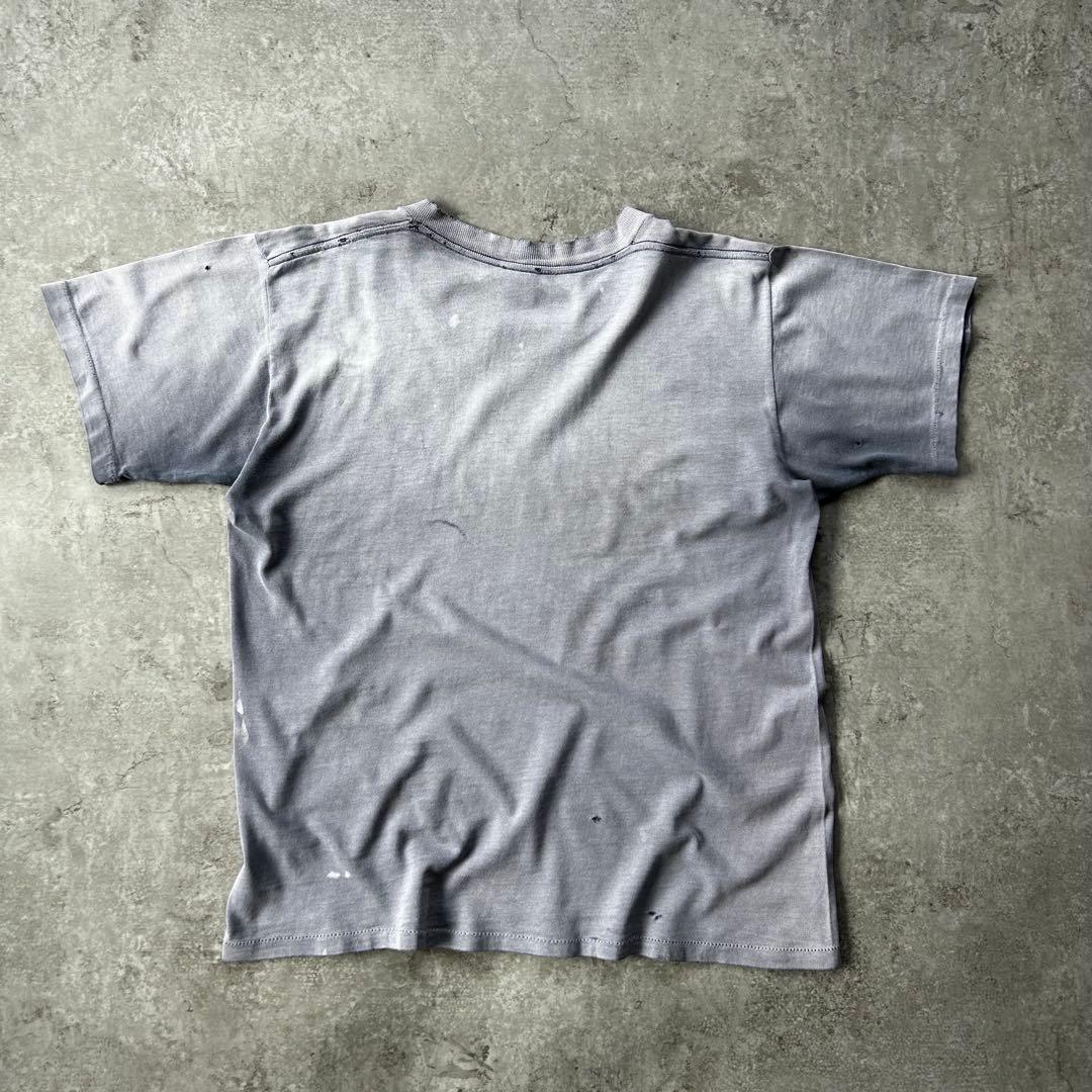 70s- カレッジエイトパシフィック tシャツ USA製 M フェードネイビー