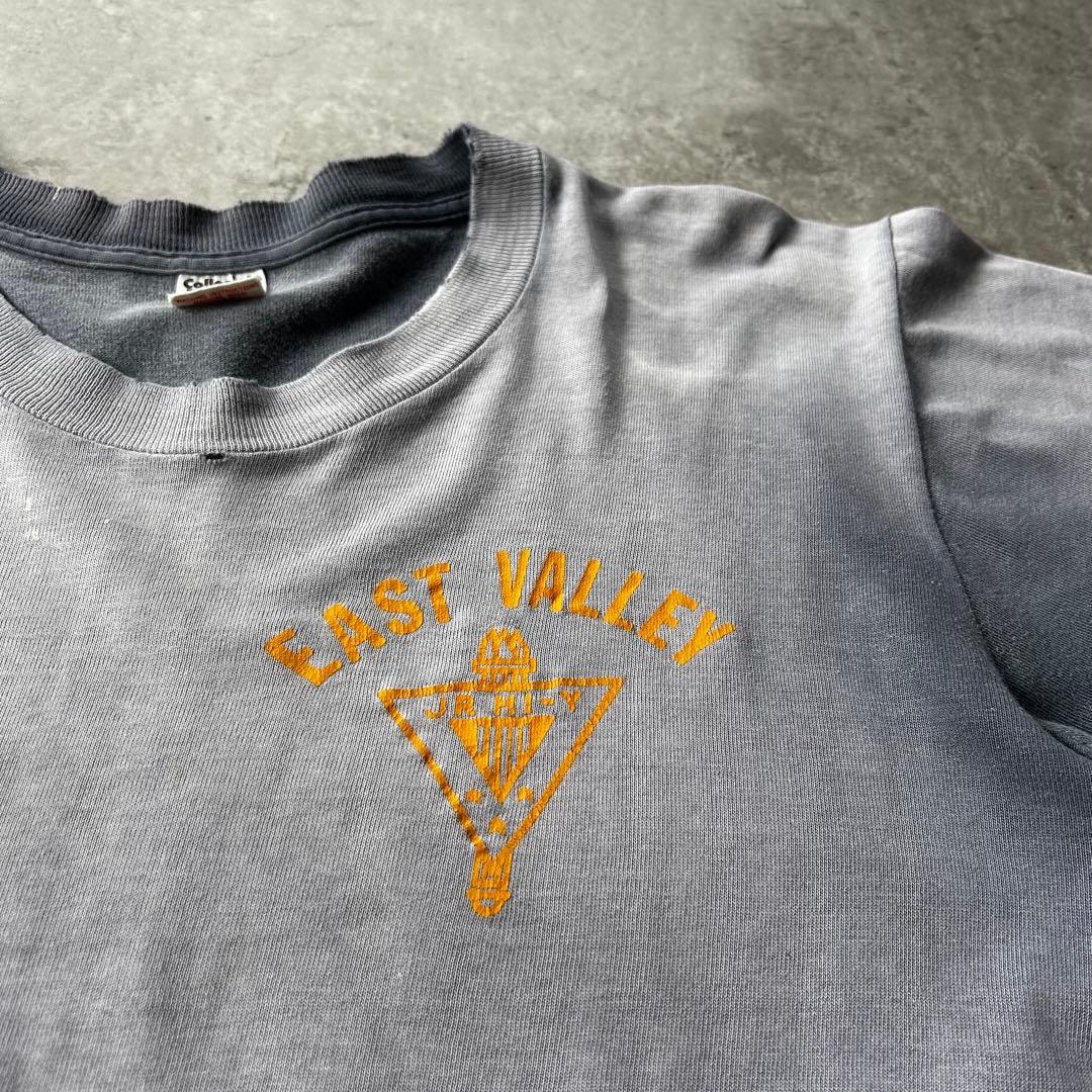 70s- カレッジエイトパシフィック tシャツ USA製 M フェードネイビー