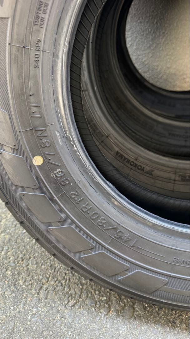 BluEarth-Van145/80R12 2024年製新車外しRY55エヴリィ