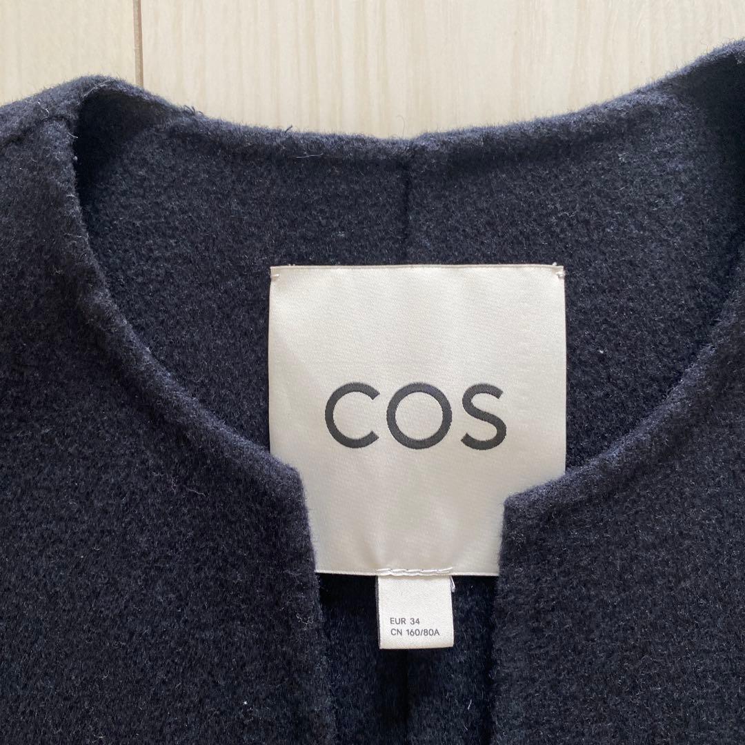 COS ノースリーブ ネイビー ワンピース EUR 34