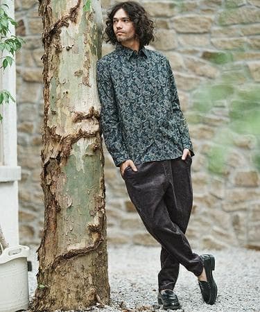 CAMBIO コーデュロイ バルーン テーパード パンツ Lサイズ カンビオ