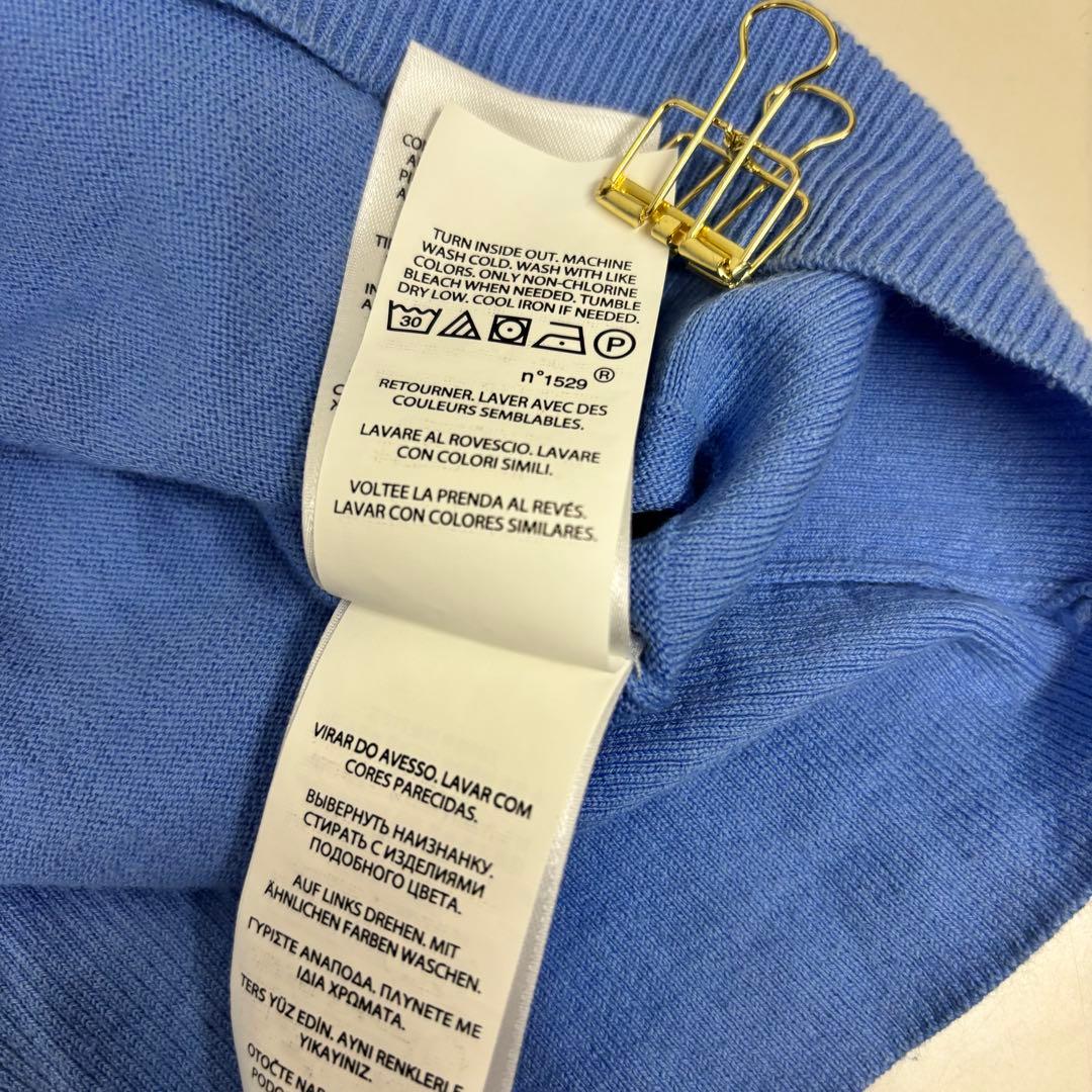 ポロラルフローレンRalph Lauren カーディガン 長袖　水色綿M（A2