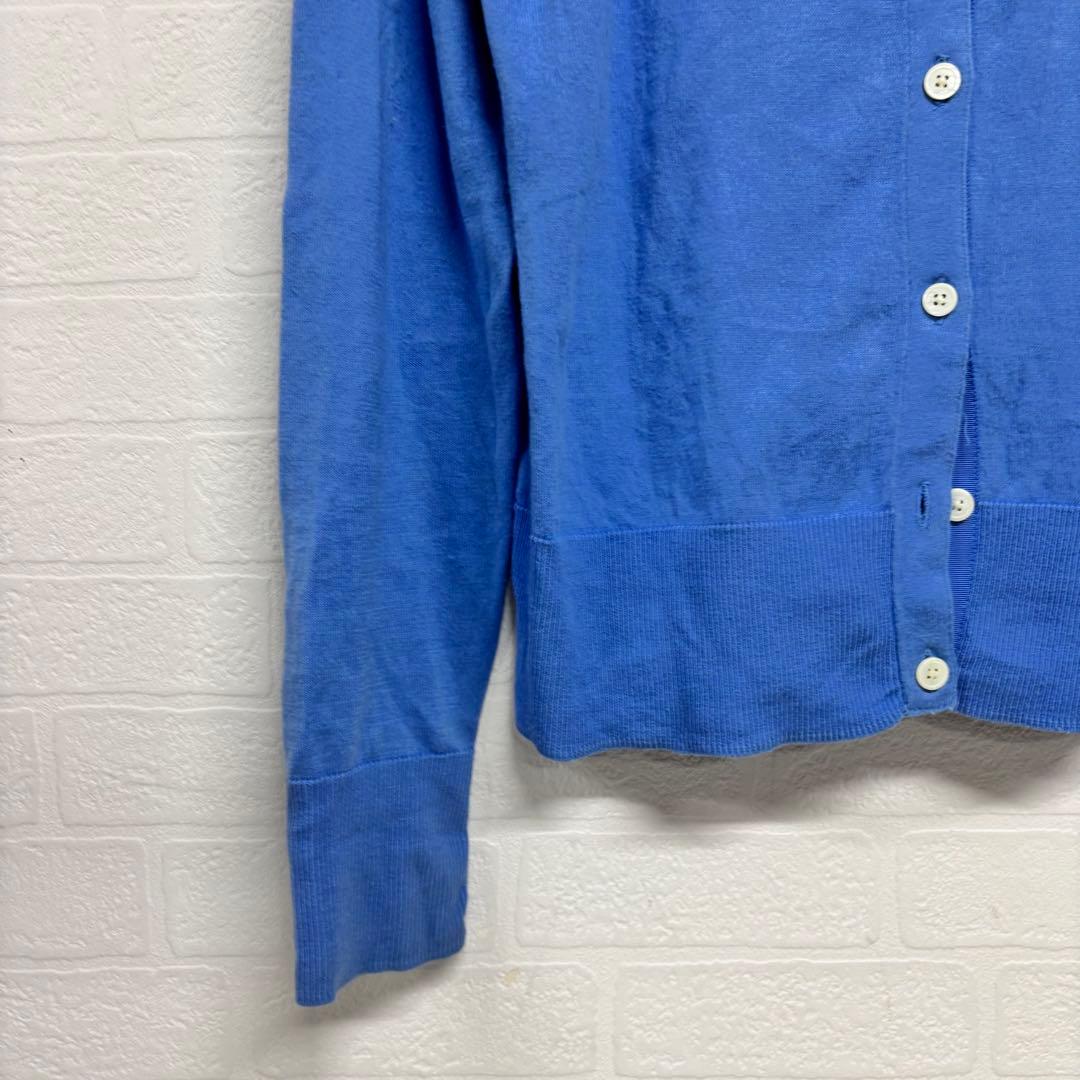 ポロラルフローレンRalph Lauren カーディガン 長袖　水色綿M（A2