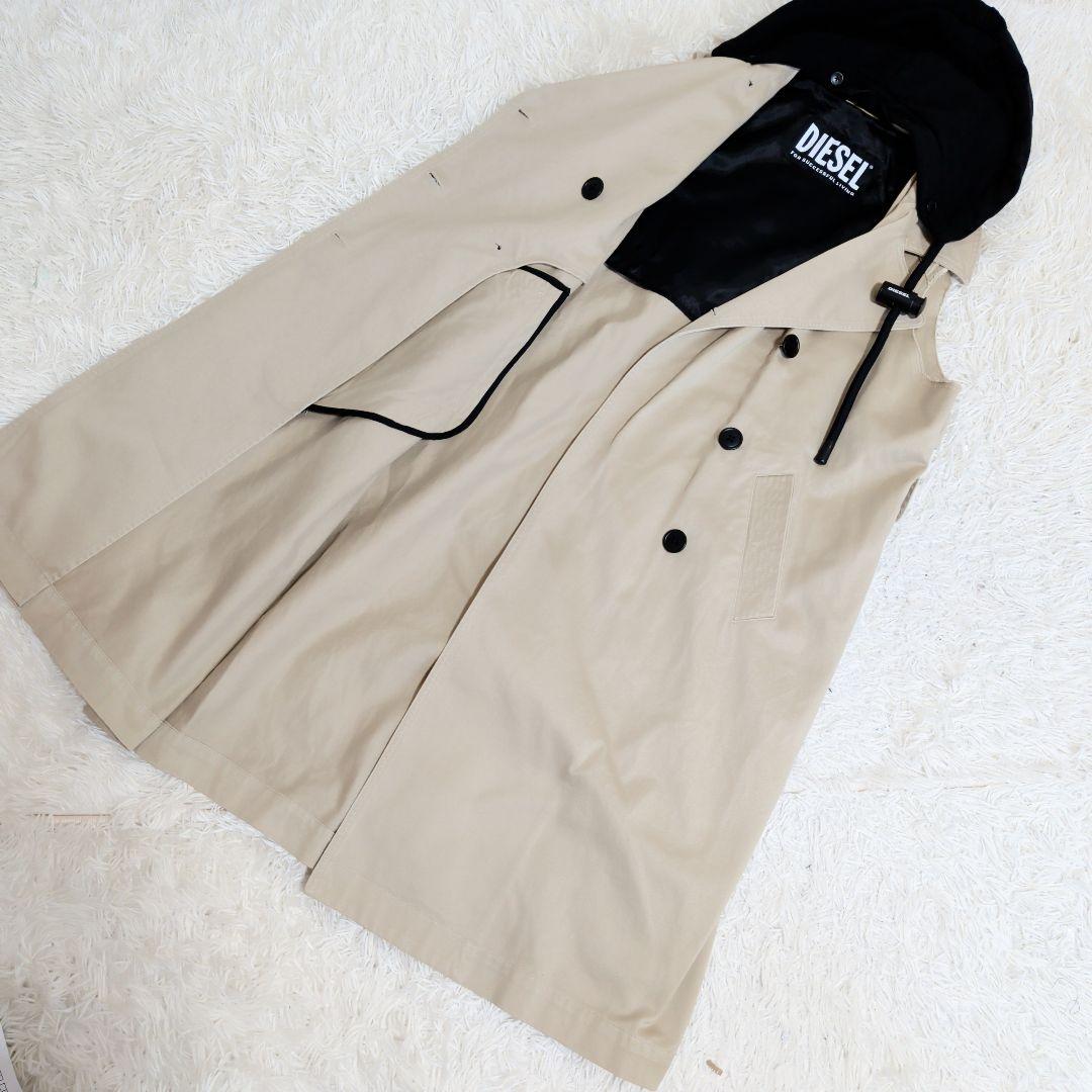 【極美品】【完売品】ディーゼル DIESEL コートトレンチベストコート　フード