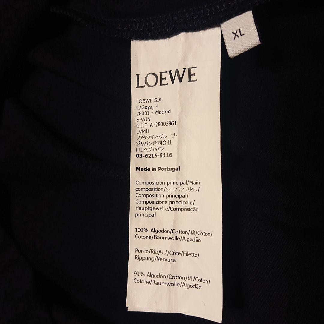 ロエベ正規品 25ss レインボーロゴＴシャツ リラックスフィットXLサイズ 黒