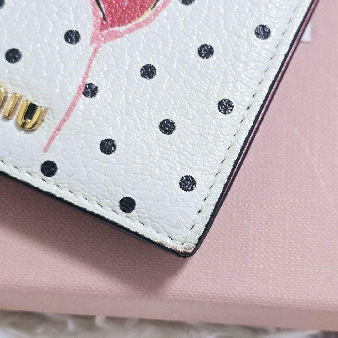 もっちー様✨ミュウミュウ ラムールコレクション 二つ折り財布 ハート ドット