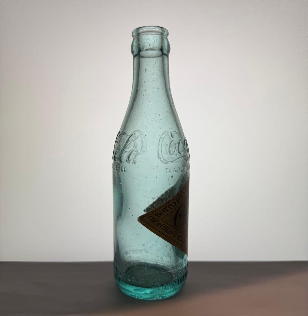 E9 秘蔵品　1900-10年代 コカコーラ ボトル ラベル付　瓶
