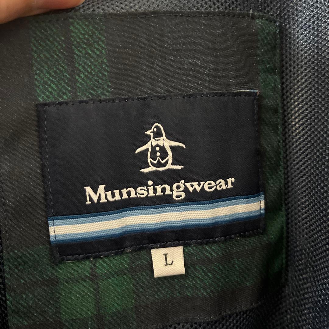MUNSINGWEAR マンシングゴルフ ジップジャケット チェック柄　Lサイズ