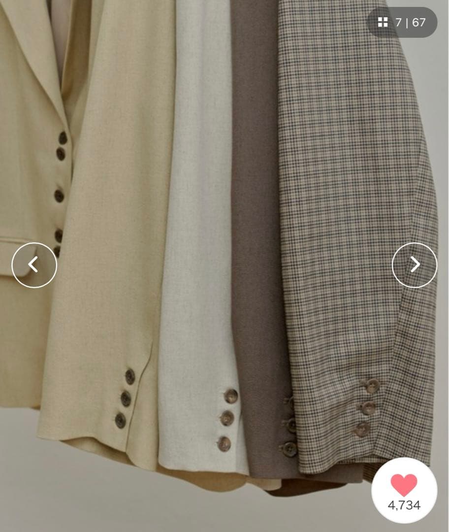 OLUN linen blend jacket/リネンブレンドジャケット　S
