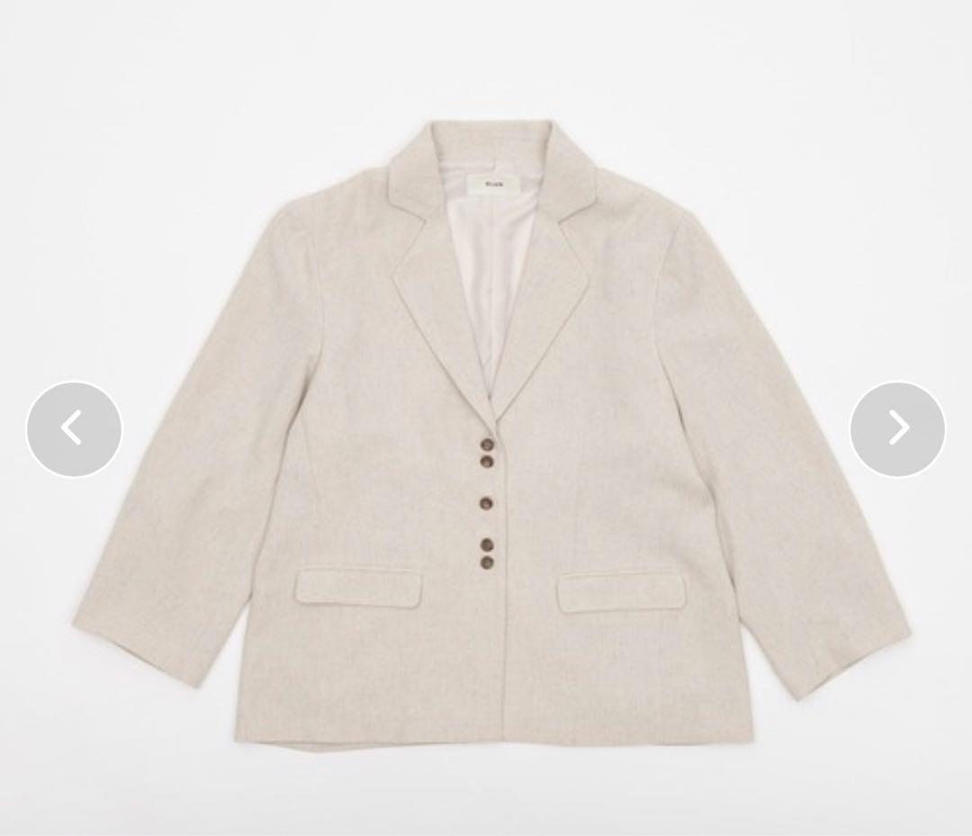 OLUN linen blend jacket/リネンブレンドジャケット　S