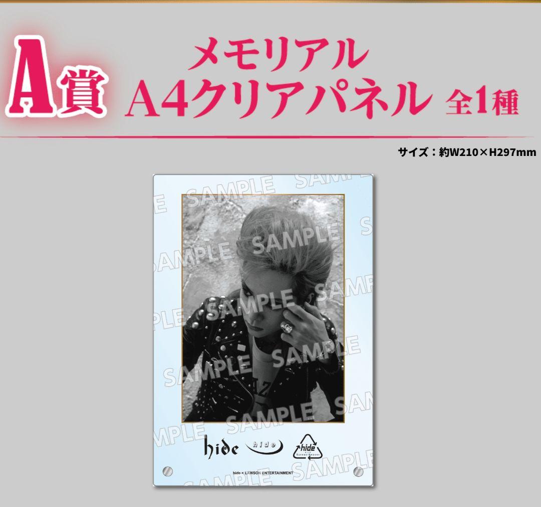 g*u様 hide くじ引き A賞A4クリアパネル C賞-①.②　 E賞 計4点