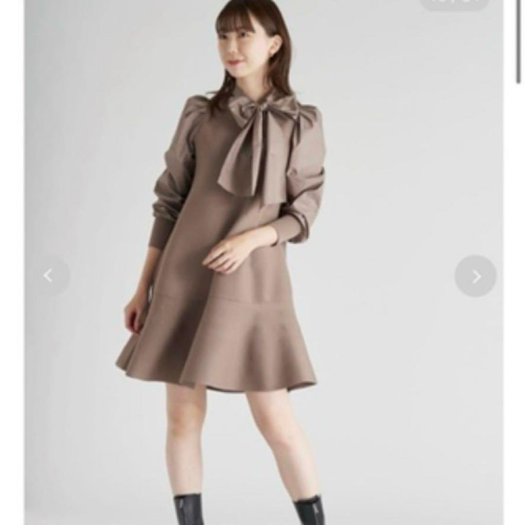 【新品未使用】CELFORD セルフォード Aラインフレアワンピース ブラウン