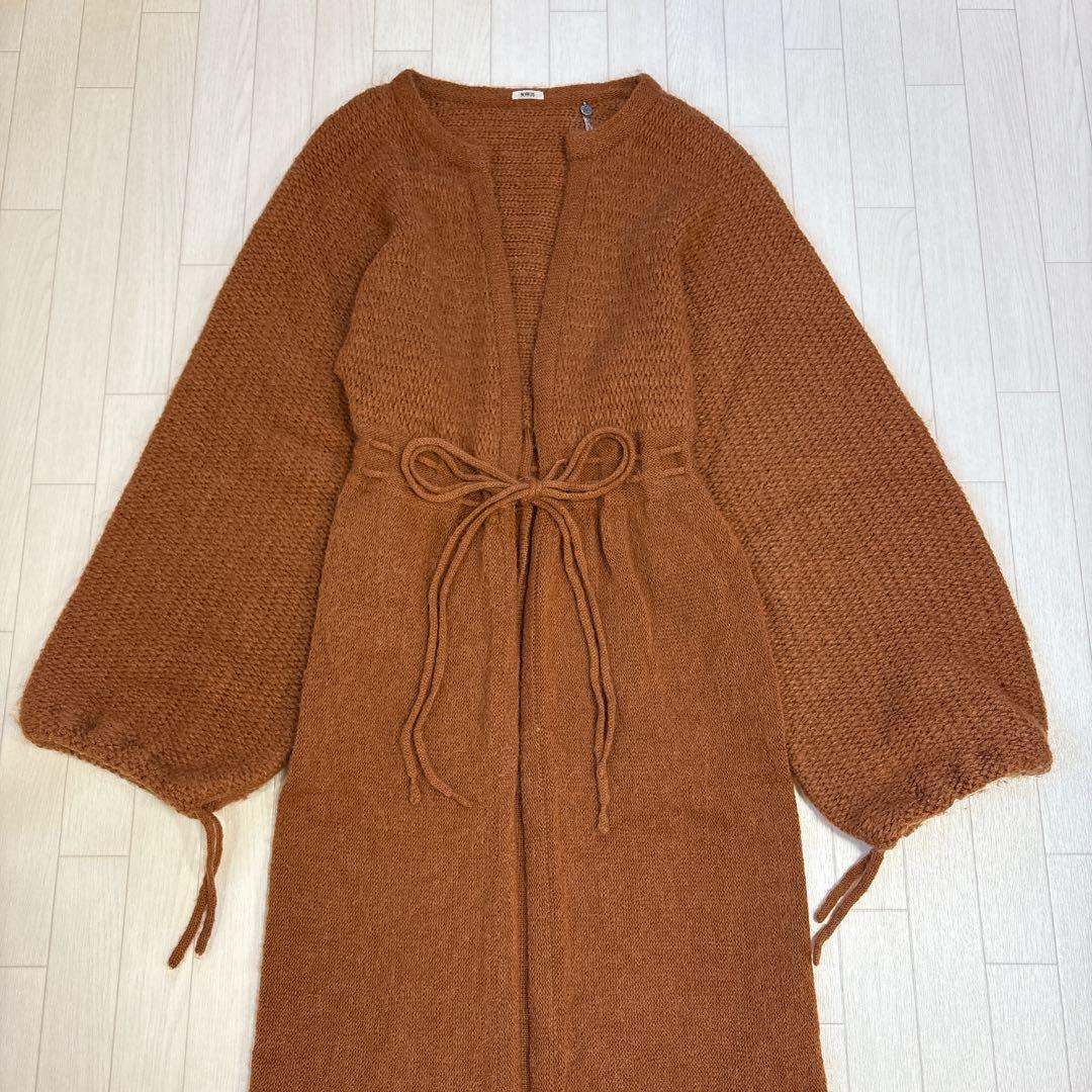 nowos ノーウォス Mohair long knit ロングカーディガン
