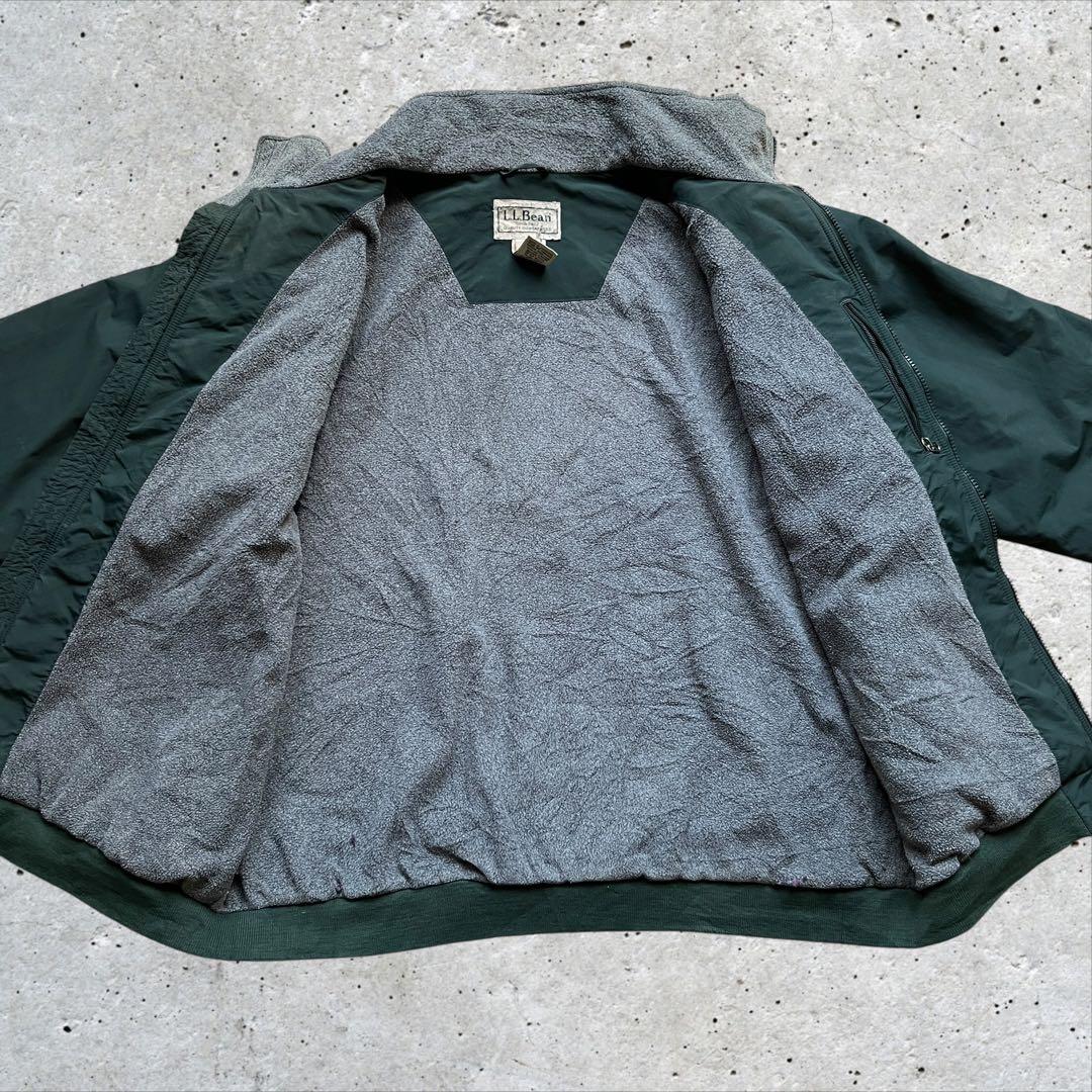 【00s】L.L.Beanウォームアップジャケット　刺繍ロゴ　裏地フリース