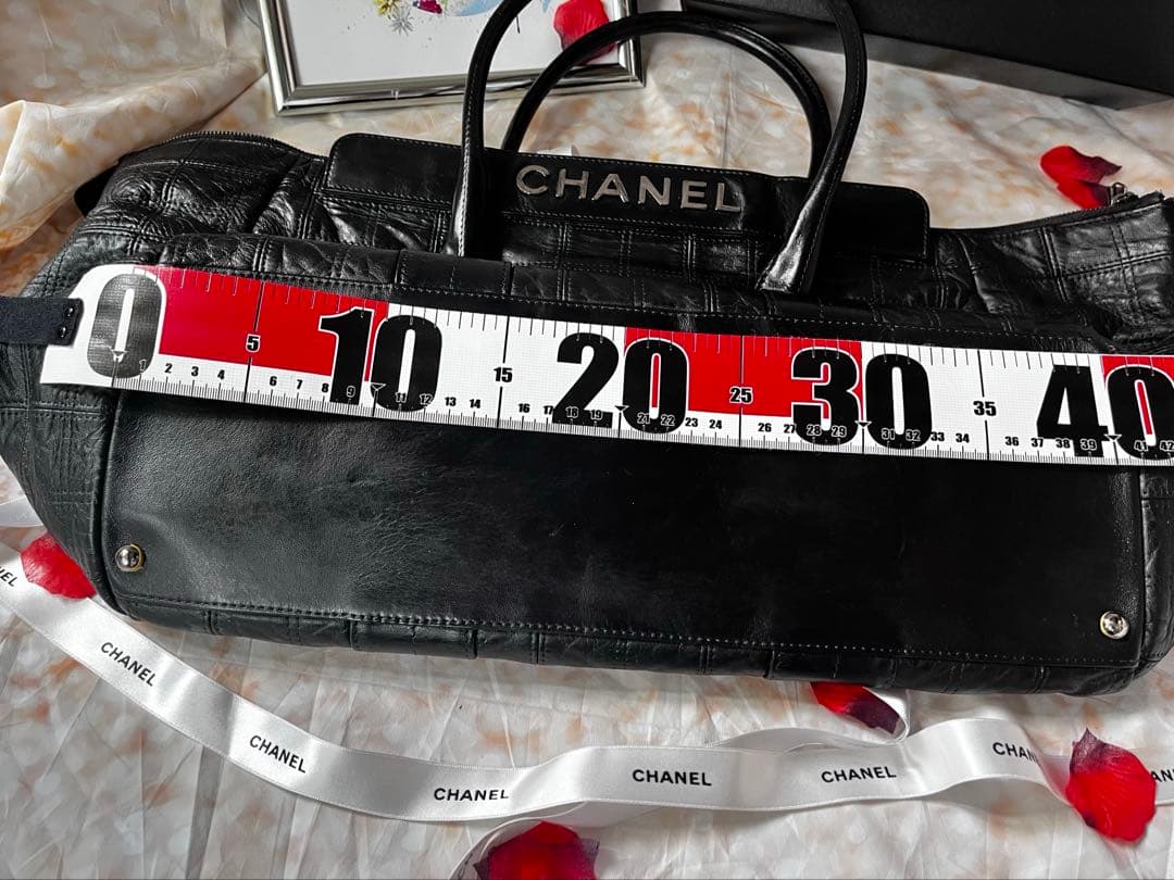 正規品希少　CHANEL シャネル メタルロゴ チョコバー LAX トートバッグ