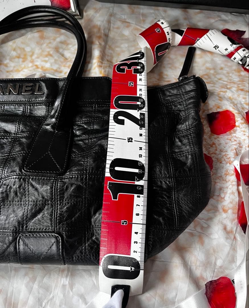 正規品希少　CHANEL シャネル メタルロゴ チョコバー LAX トートバッグ