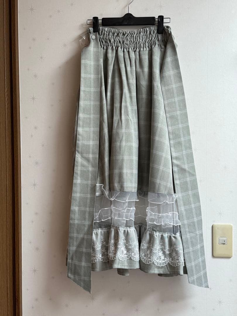 axes femme POETIQUE バックリボンハイウエストスカート