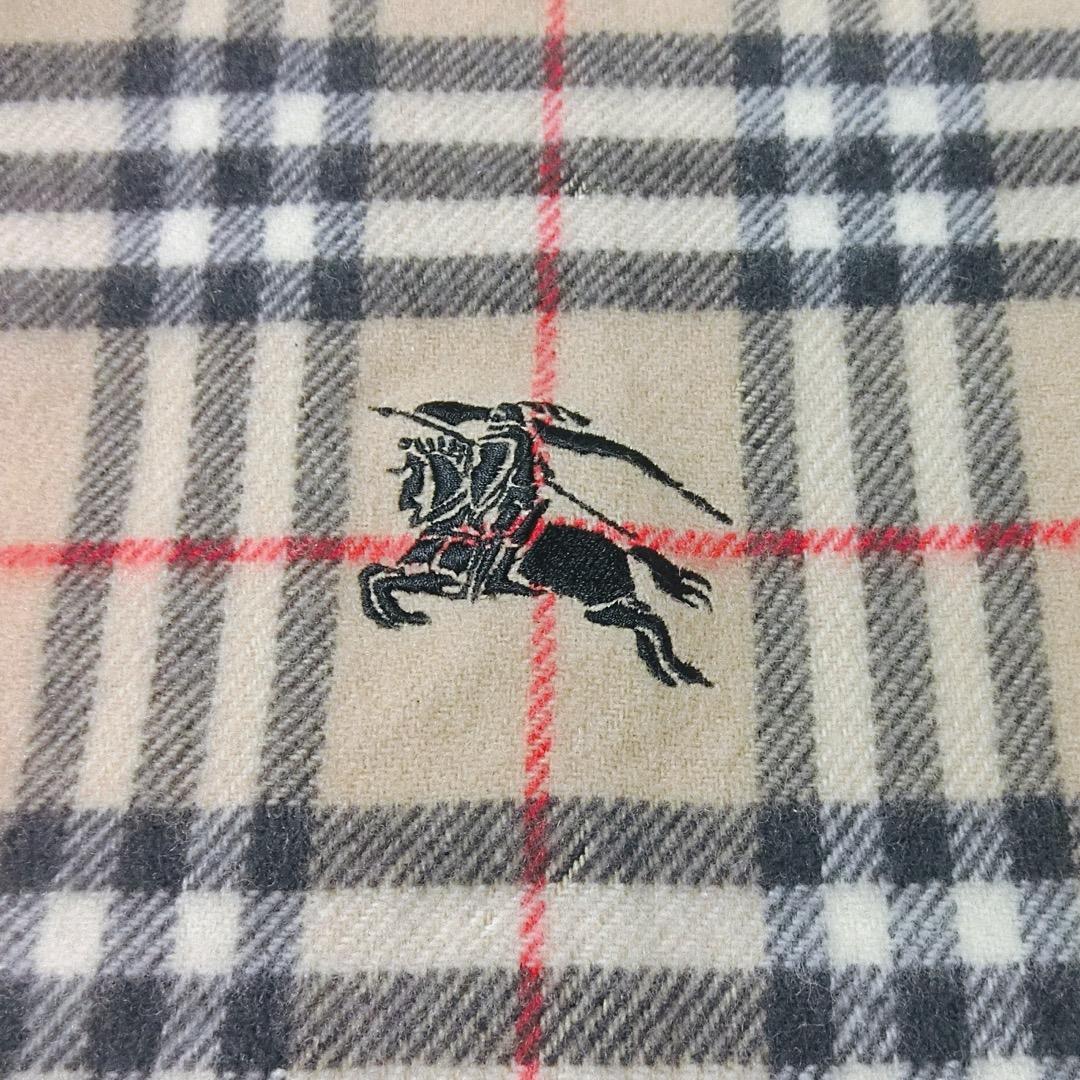 Burberry　バーバリー　ウール100％　膝掛け　大判ストール　大判マフラー