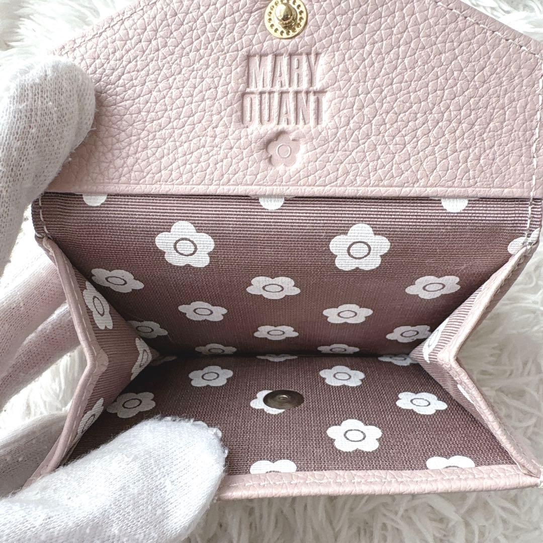 MARY QUANT シーリングデイジーレター ミニウォレット ピンク 現行