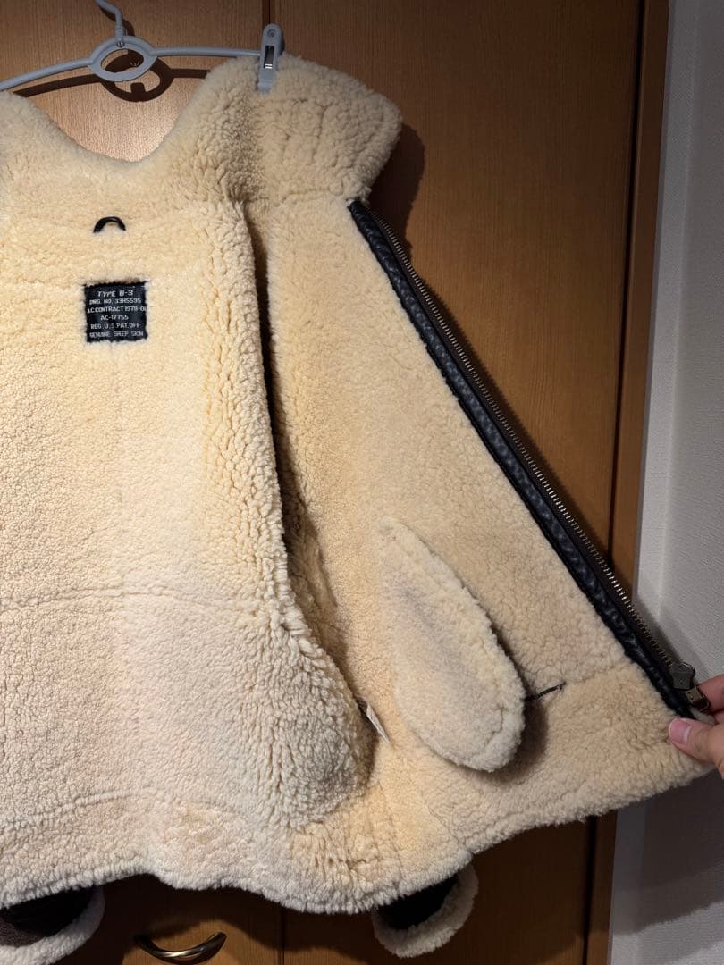 美品 B-3 ムートン ジャケット
