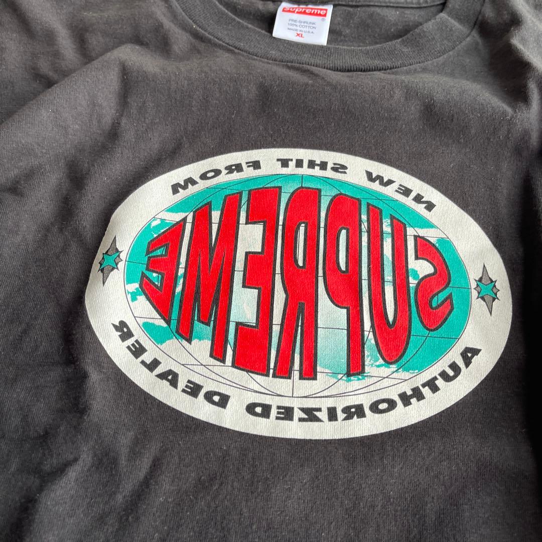 Supreme ブラック Tシャツ 都市名プリント