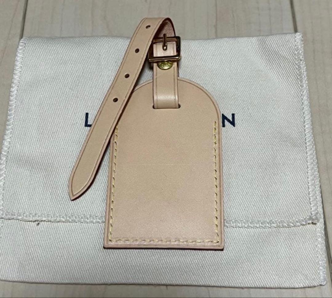 louisvuitton☆限定フラワートランクスタンプネームタグヌメ革未使用品