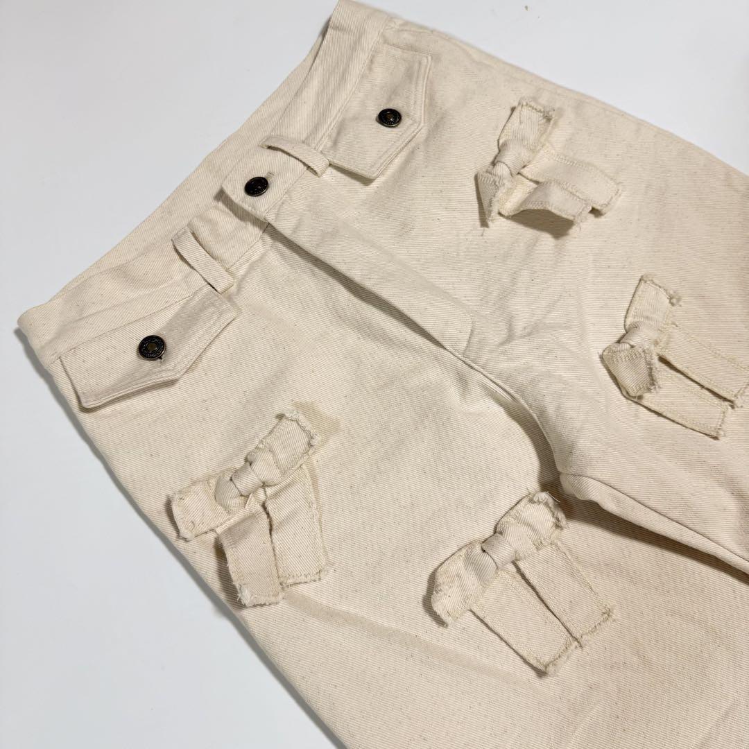 【u-tan】あさぎーにょ MANY RIBBON DENIM PANTS
