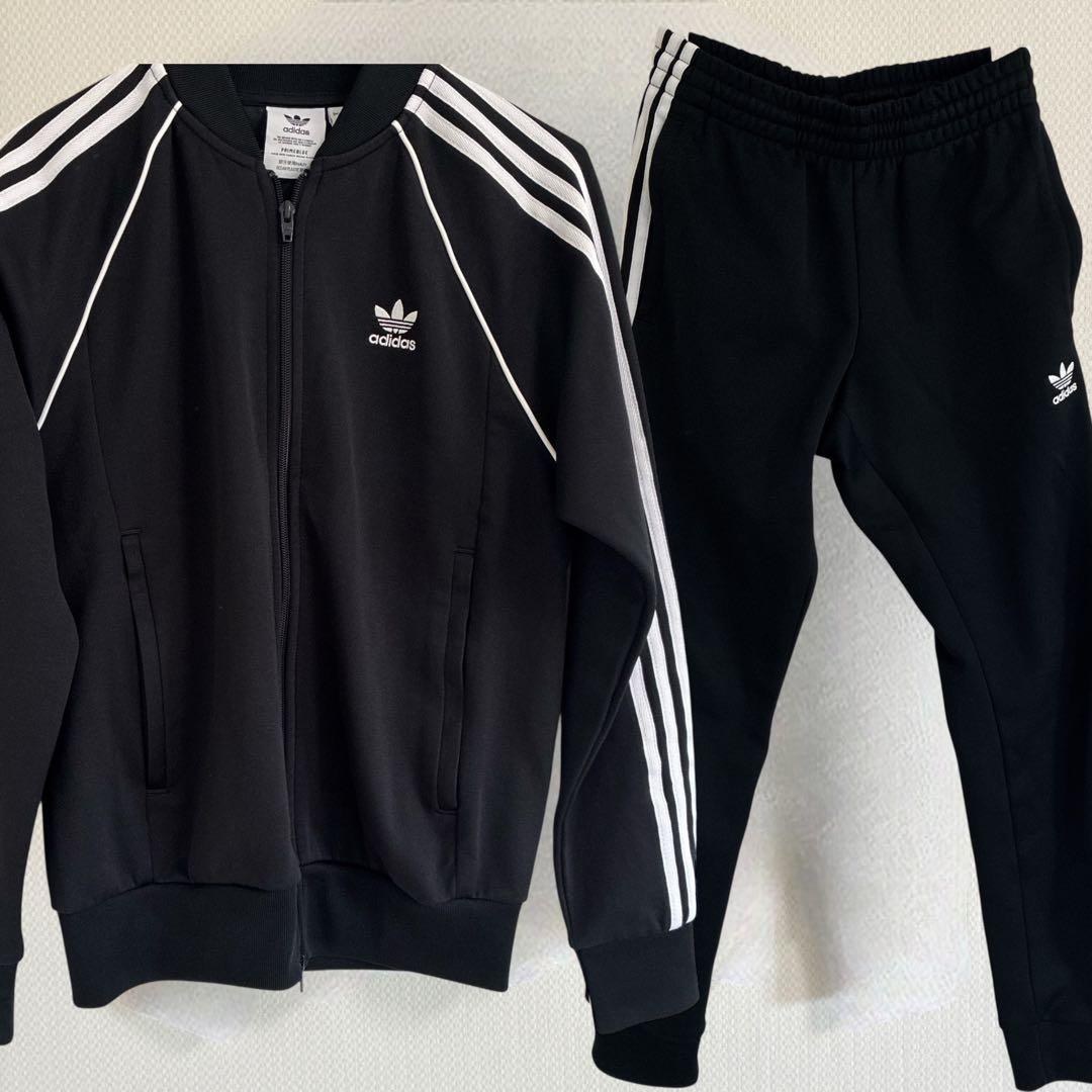 adidas アディダス　セットアップ　ブラック　メンズM ジャージ上下