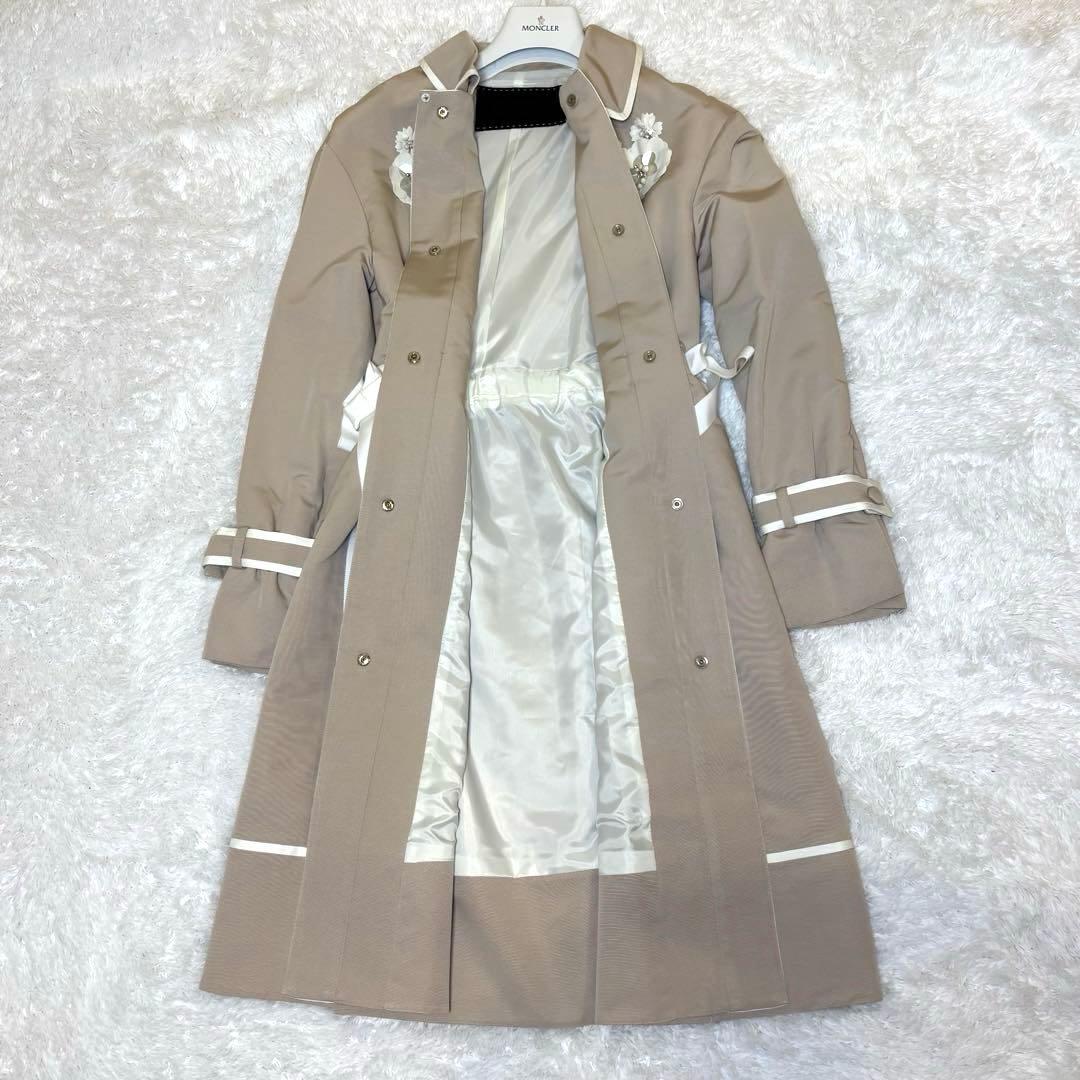 【美品】TO BE CHIC トゥービーシック　スプリングコート　ベージュ花40