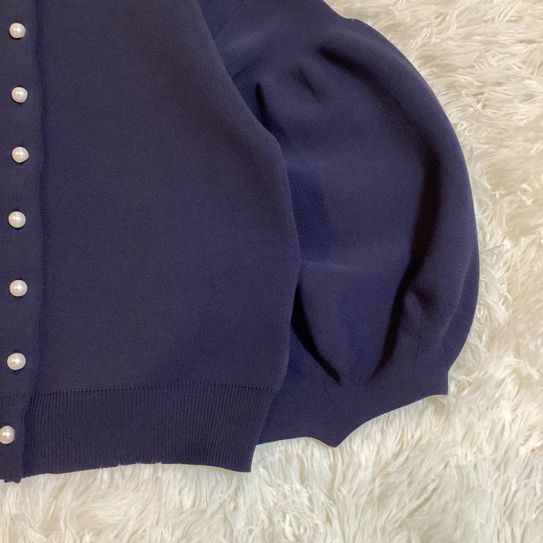 La boutique BonBon パールぽわんとスリーブニットカーディガン