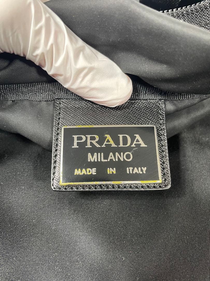 PRADA ナイロン ボストンバッグ 大容量 三角ロゴ 南京錠