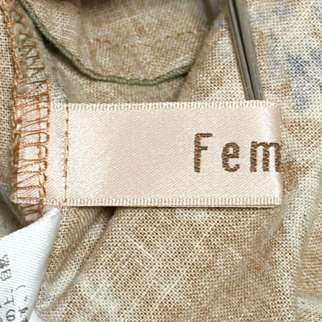 Femmes ファムズ　ワンピース　花柄　綿麻　サイズ40