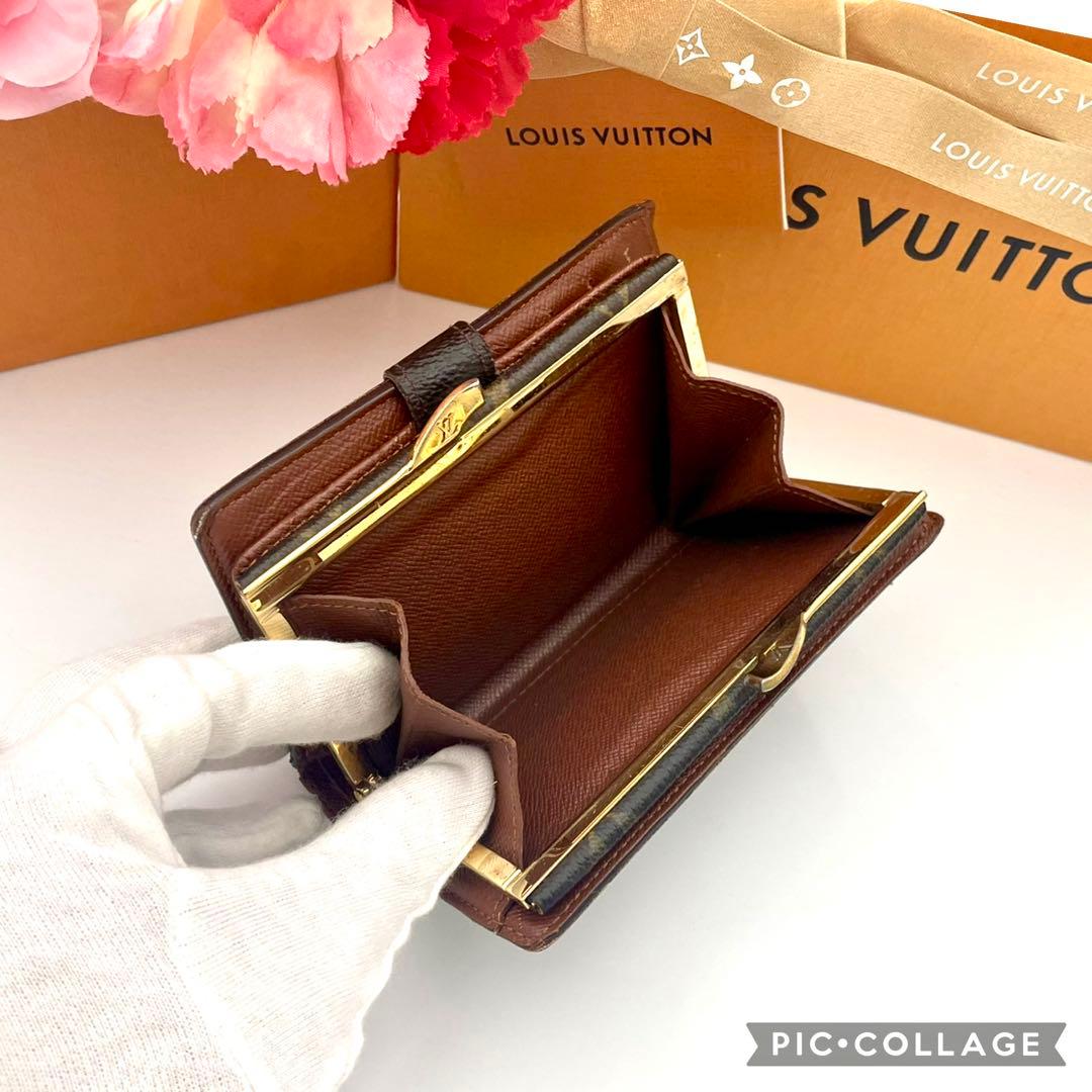 ルイヴィトン　がま口　ポルトフォイユ ヴィエノワ モノグラム　二つ折り財布