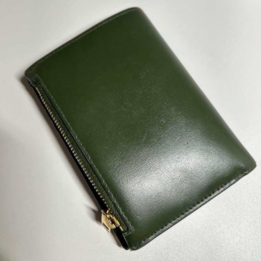N*a様 最終値下【レア色】サンローラン 二つ折り財布 モスグリーン カード入れ