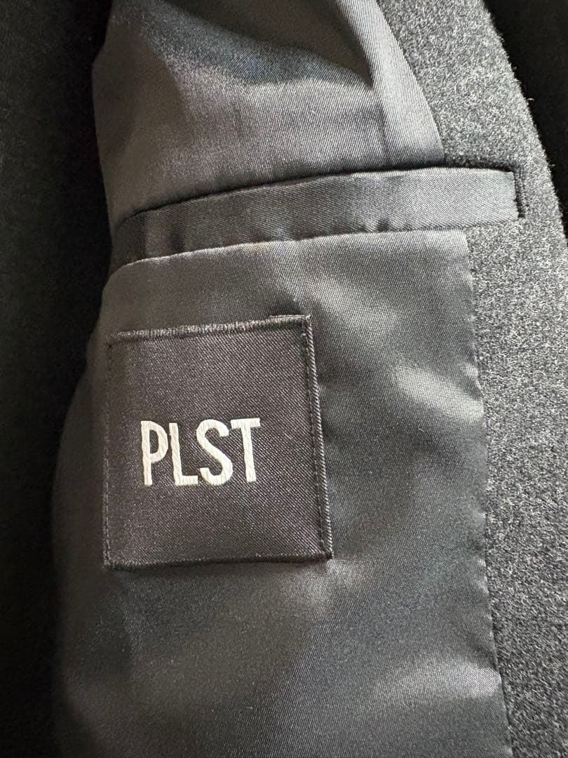 （試着のみ）PLST プレシャスニットメルトンジップアップブルゾン　グレー　L
