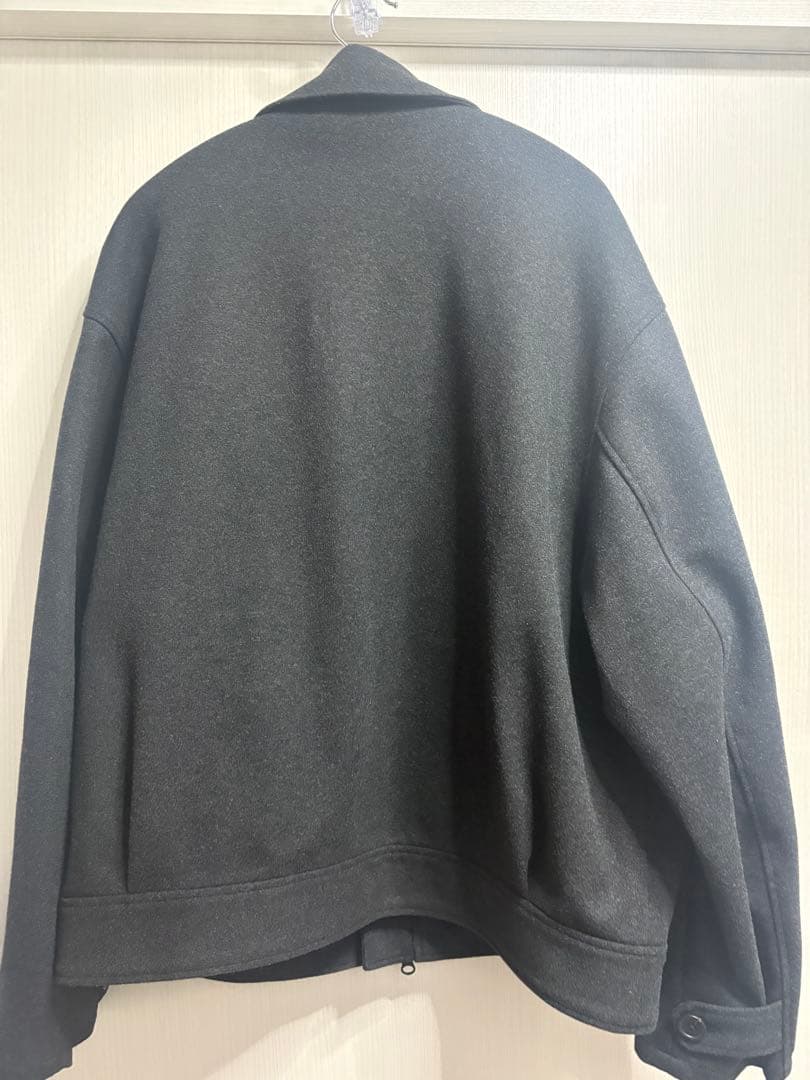 （試着のみ）PLST プレシャスニットメルトンジップアップブルゾン　グレー　L