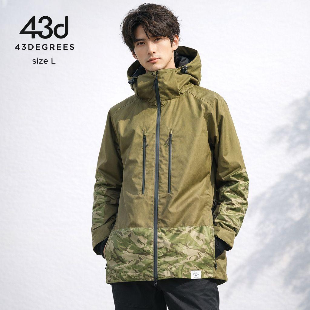 【niwagolf様】43d 43DEGREES スノーボードウェア カモフラL
