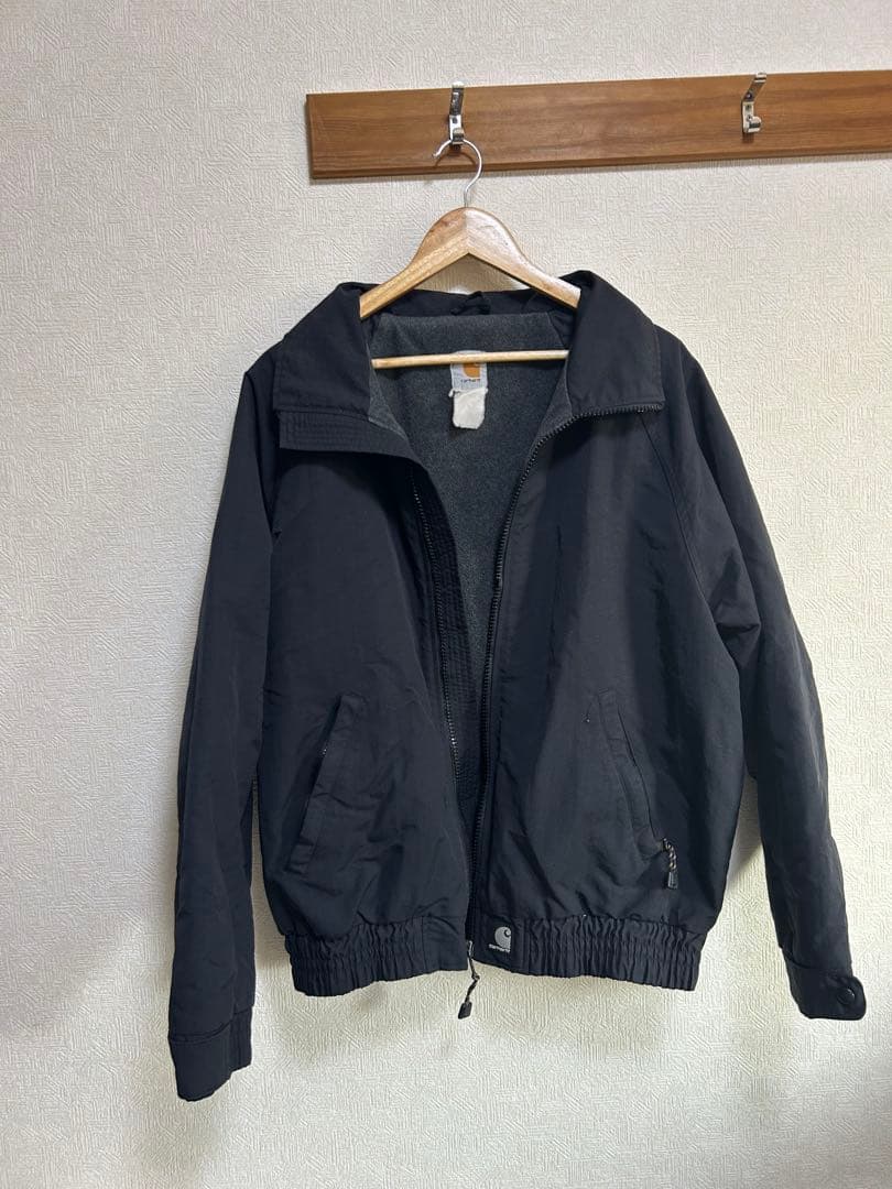 【レア】carhartt ナイロンブルゾン 短丈 ジャケット ソリッド ブラック